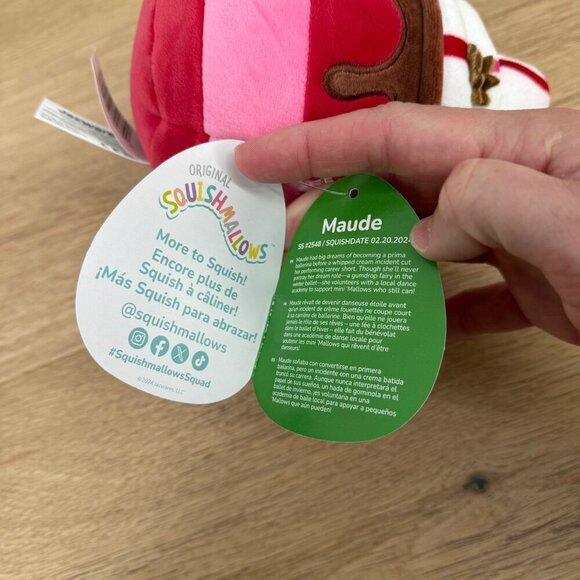 Squishmallows Maude Cranberry Mocha Toy Plush 6" Coffee Drink Christmas 2024 NEW - Picture 6 of 8